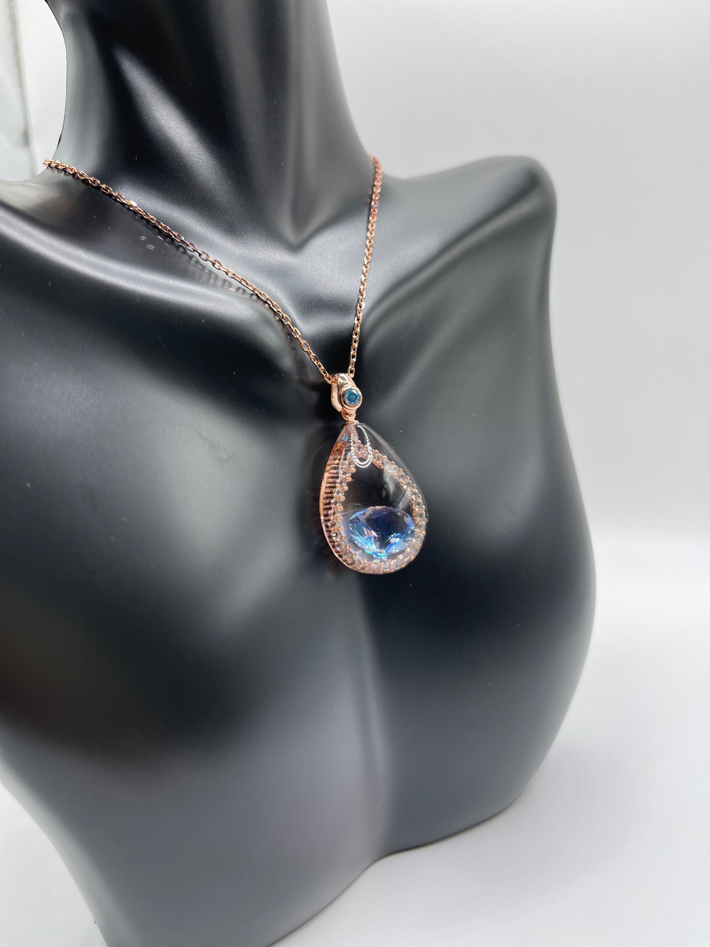 Tear Drop Stone Necklace