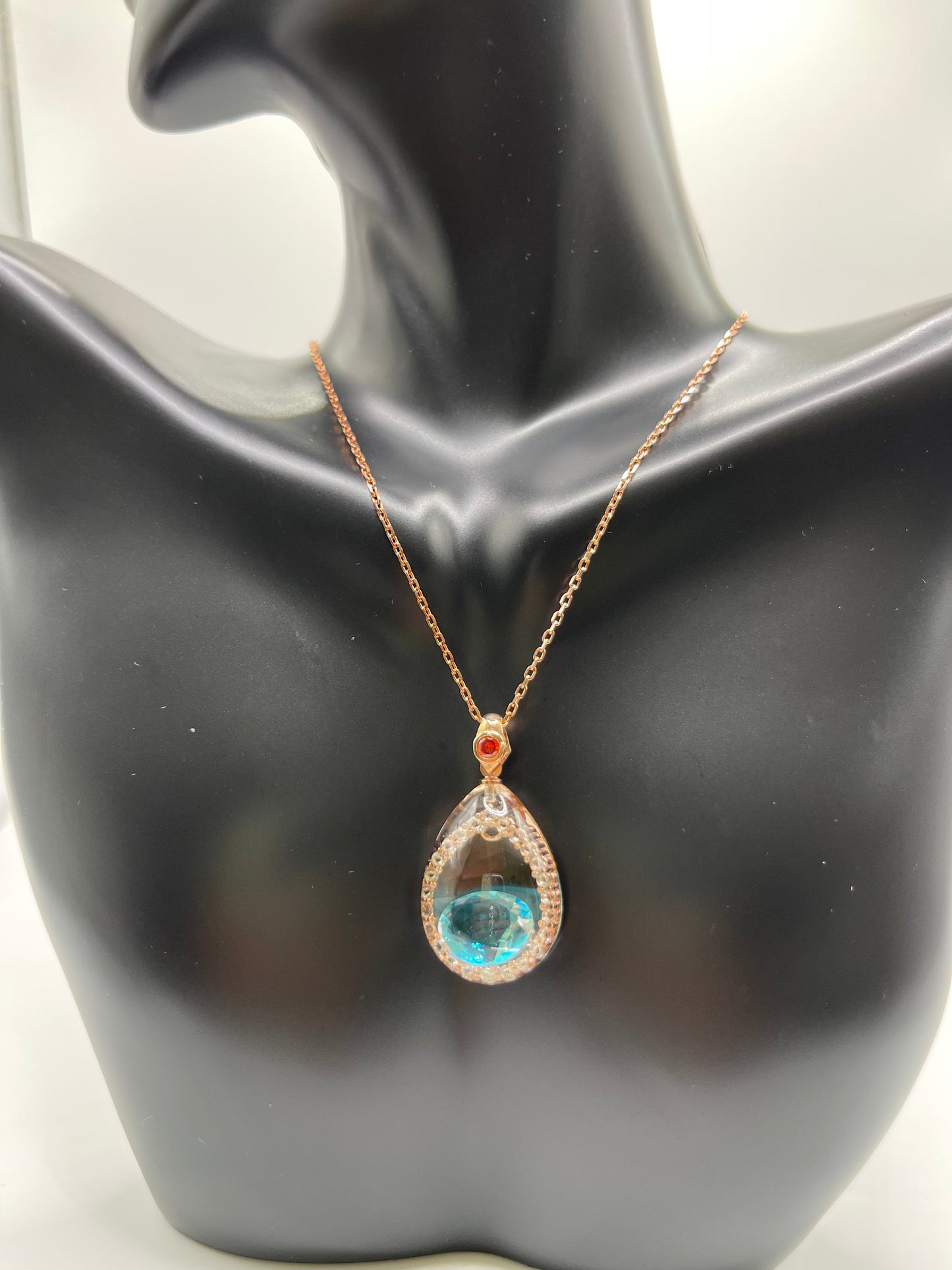 Tear Drop Stone Necklace
