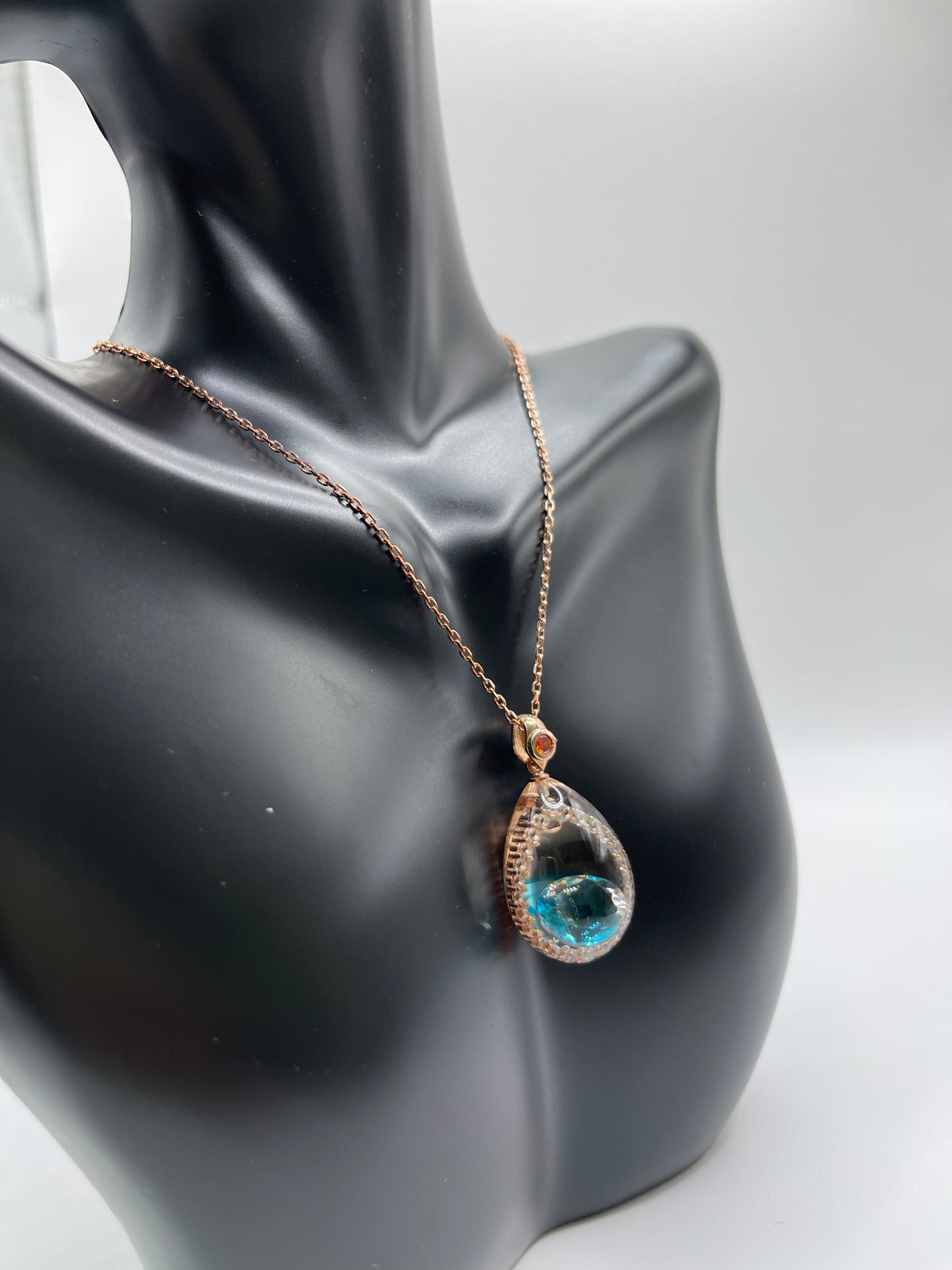 Tear Drop Stone Necklace