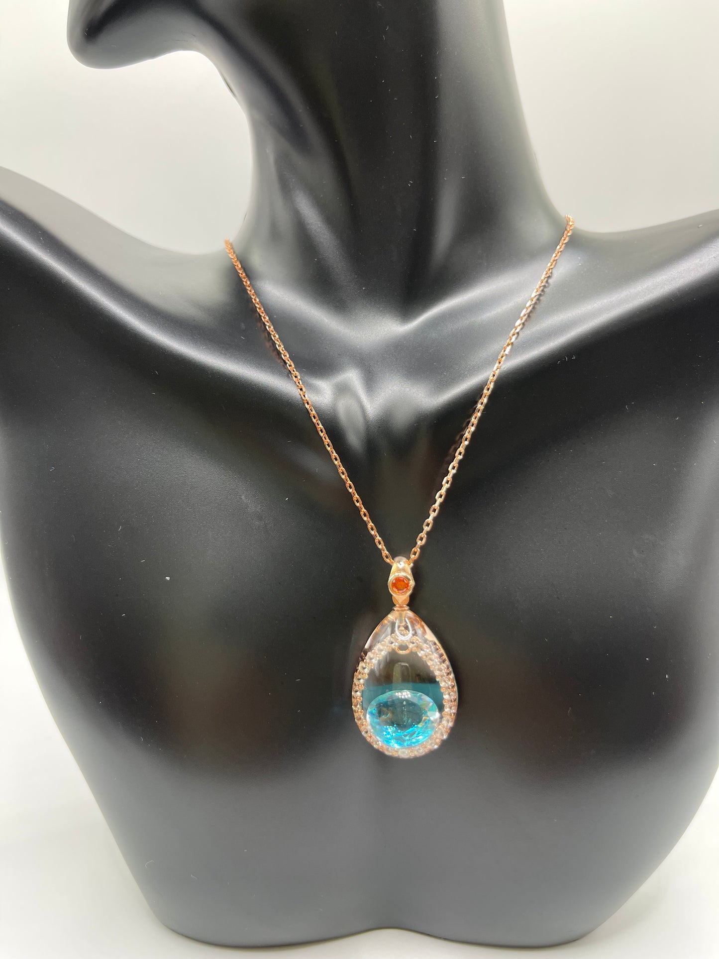 Tear Drop Stone Necklace